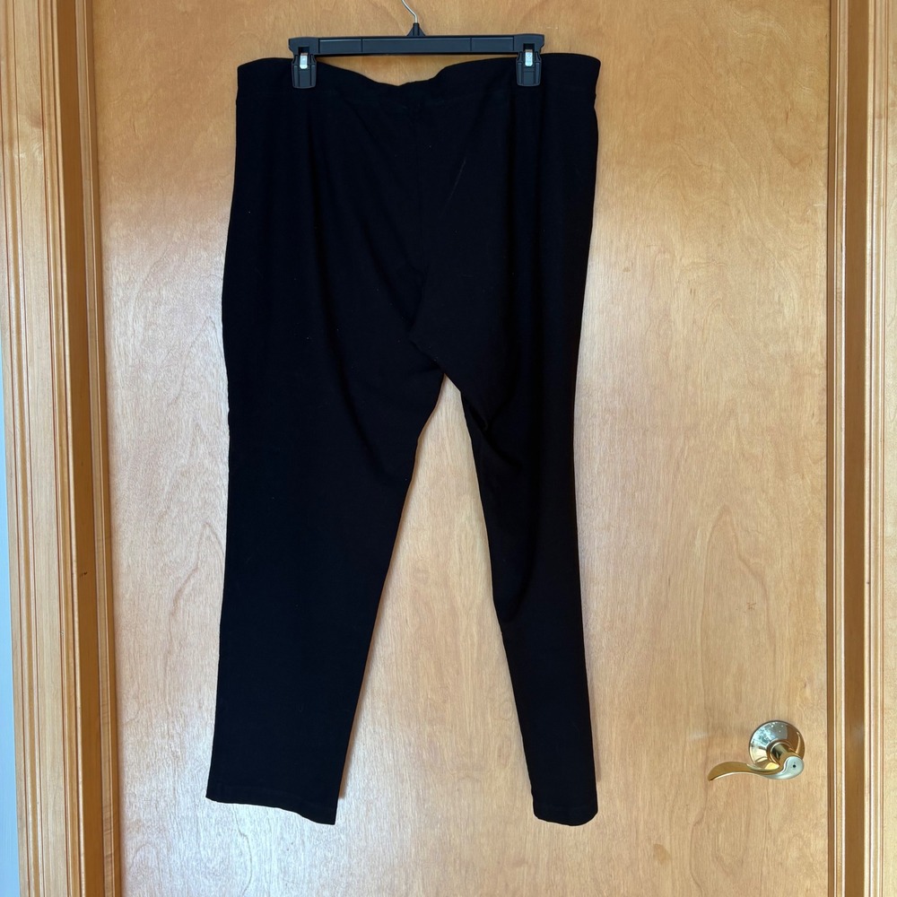 Eileen‎ Fisher Leggings Women XL Black Viscose Stretch Slim Tapered Pant